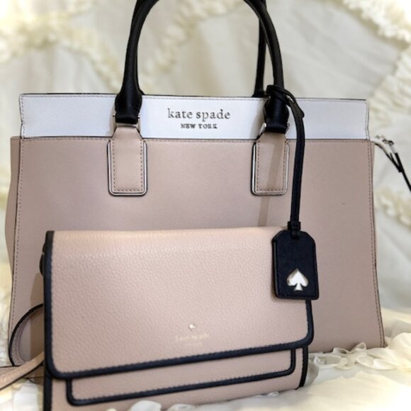 Kate Spade New York Saffiano Leather Top Handle Bag + Matching Summer Ward Place - Picture 1 of 4